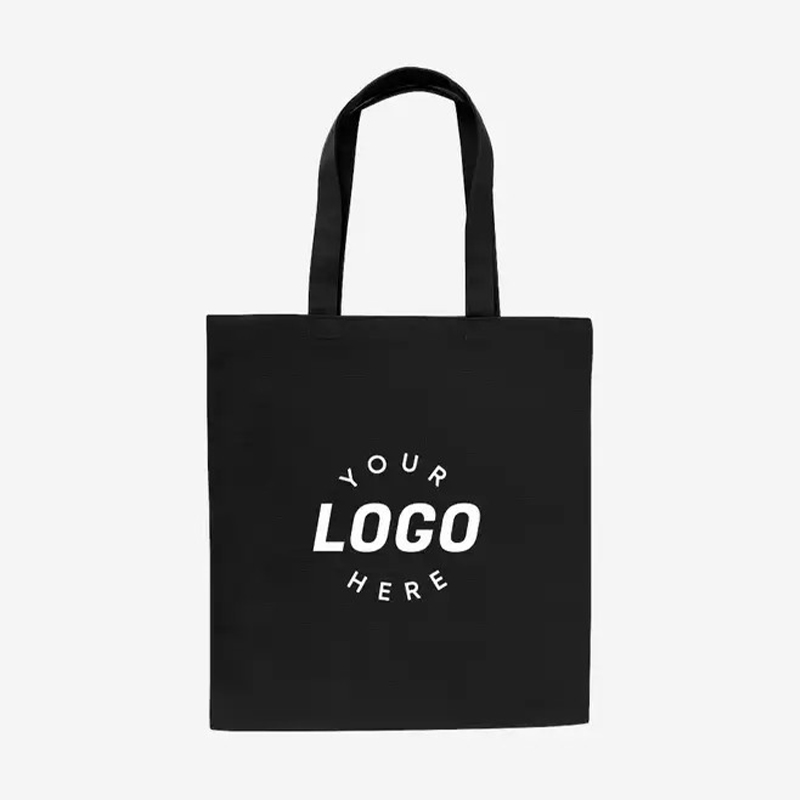 custom canvas tote bag black cotton shopping bag
