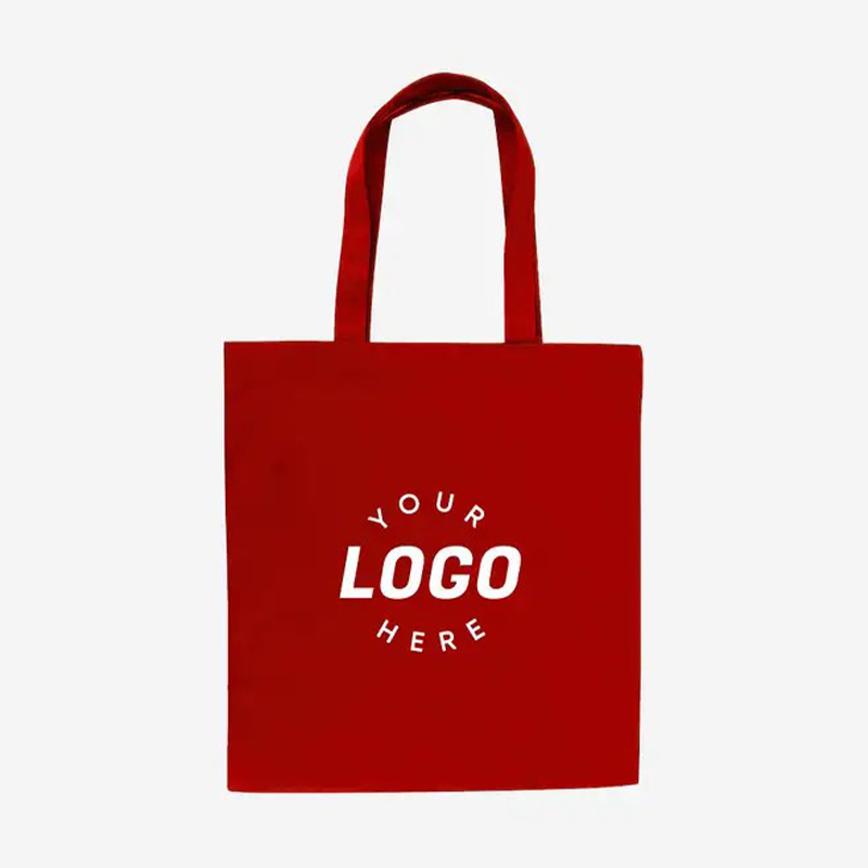 custom canvas tote bag red cotton shopping bag