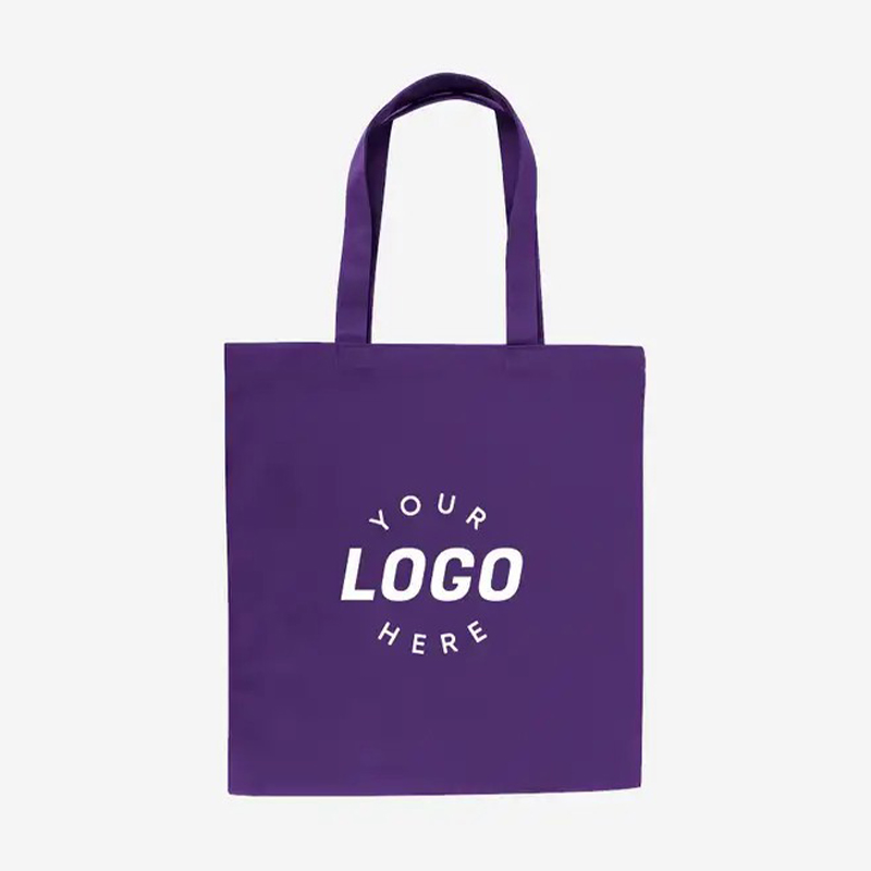 custom canvas tote bag purple cotton shopping bag