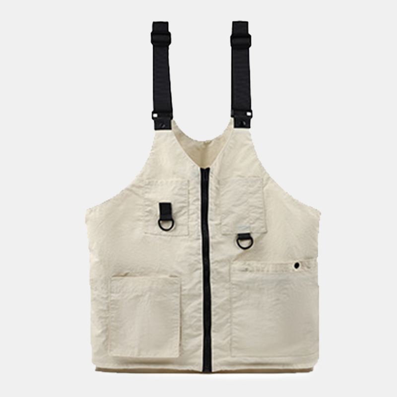 custom outdoor vest bag white nylon utility vest crossbody bag