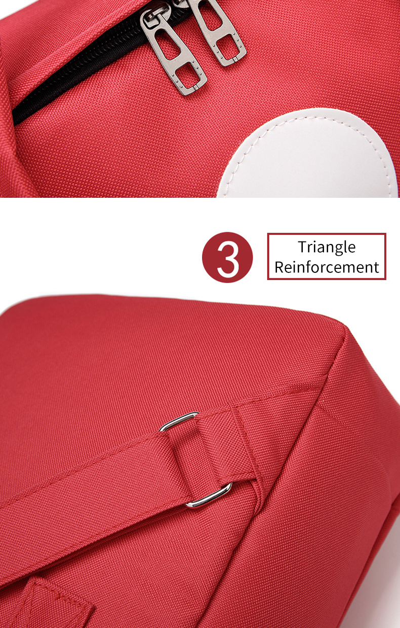smooth zipper detail of custom backpack