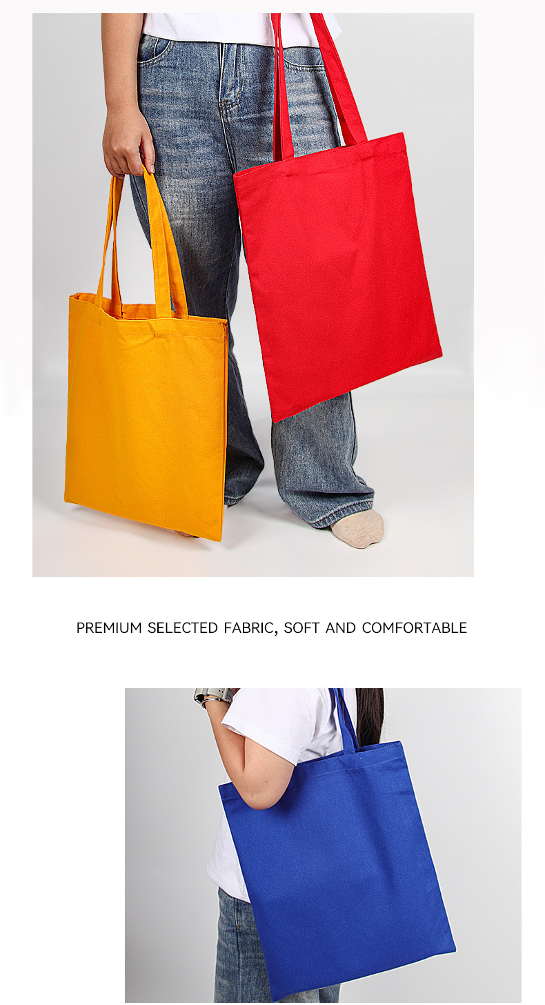 multi color custom canvas tote bag for daily use