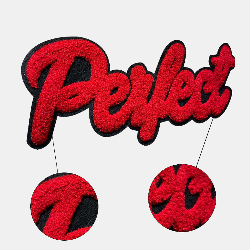 custom chenille embroidery patches red varsity letter iron on patch