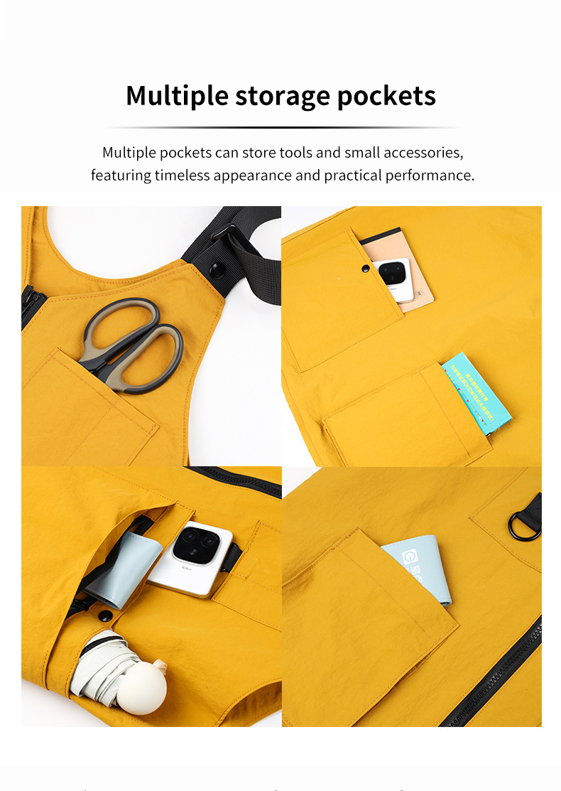 multi storage pockets outdoor vest bag tool storage