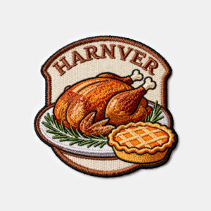 thanksgiving embroidered badges