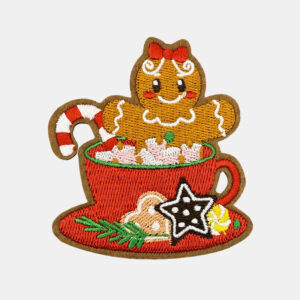 gingerbread christmas embroidered patches