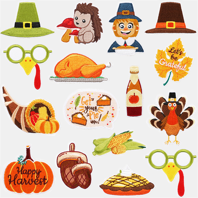 Thanksgiving Embroidered Appliques