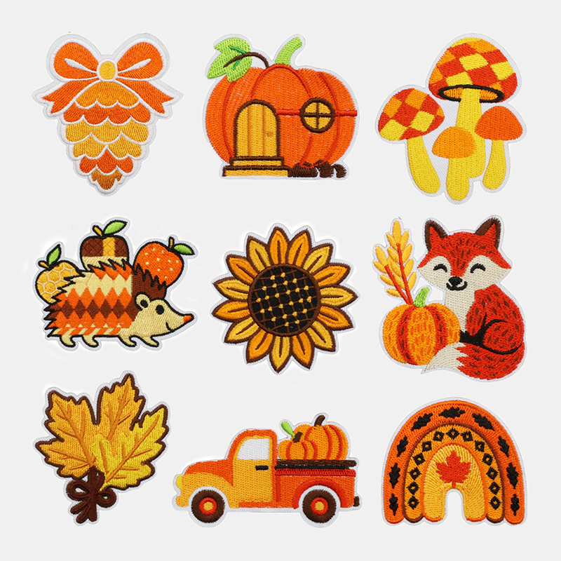 thanksgiving embroidery patches