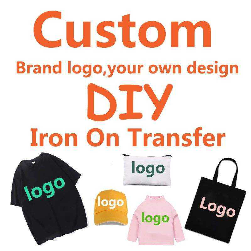 Custom DIY iron on heat transfer for clothing brand OEM